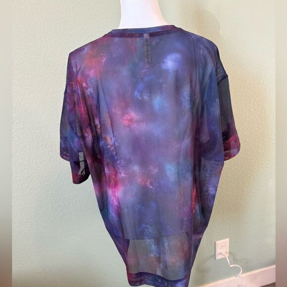 NWOT ATHLETA galaxy mesh oversized short sleeve tee Sz M - Picture 3 of 10